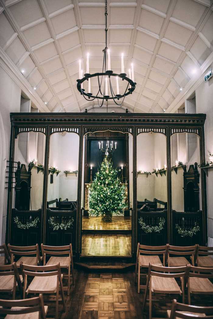 christmas tree in the chapel