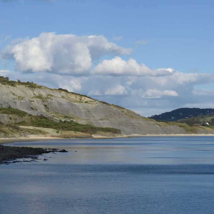 View across the Jurassic Coast in Lyme Regis