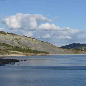 View across the Jurassic Coast in Lyme Regis
